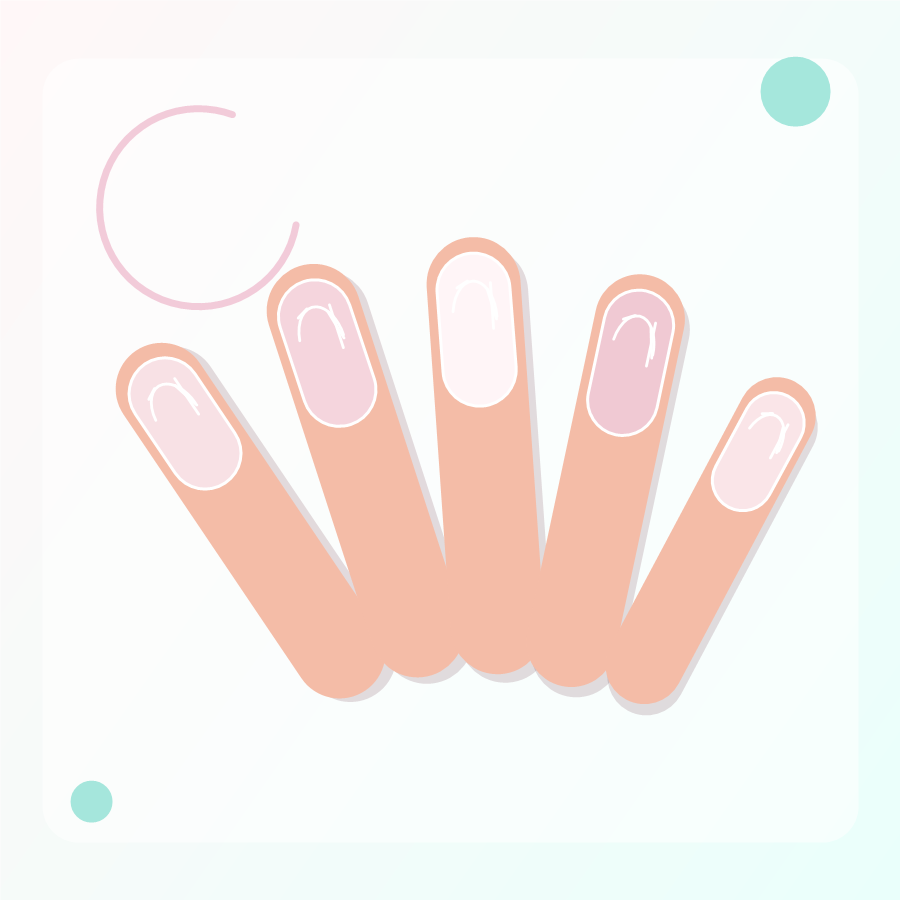 Simple acrylic nails with minimalist white designs
